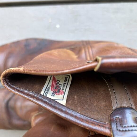 Vintage Red Wing Pull-On Leather Work Boots Size 10.5B (USA Made) main image 7